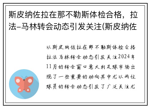 斯皮纳佐拉在那不勒斯体检合格，拉法-马林转会动态引发关注(斯皮纳佐拉决赛)